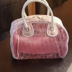 Pink Dior clear bag